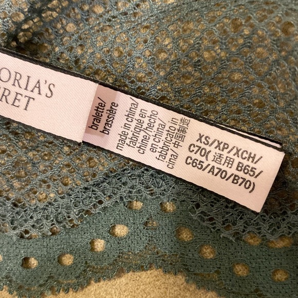 HTF Sage Green Color VS Dream Angels Lace Bralette Sz. XS - Picture 4 of 7